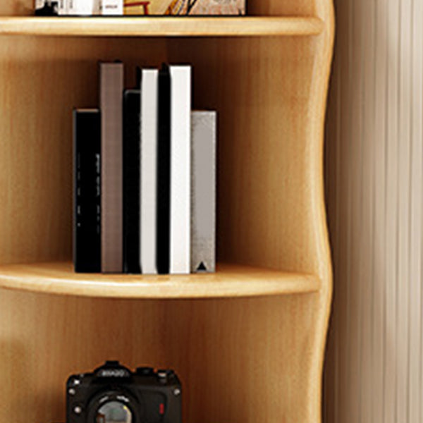 Rubber-Wood Bookshelf Closed Back Bedroom Modern Bookshelf 16" W X 63" H Clearhalo 'Bookcases' 'furn' 'furn_bookcases' 'Furniture' 'Office Furniture' 6101890