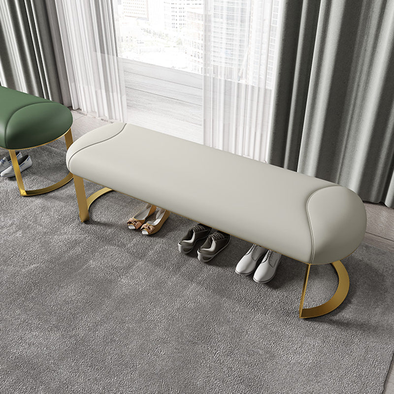 Rectangle 15.7" Wide Entryway Bench Cushioned Upholstered Seating Bench Light Grey Clearhalo 'Benches' 'Chairs & Seating' 'furn' 'furn_benches' 'Furniture' 'Living Room Furniture' 6101912