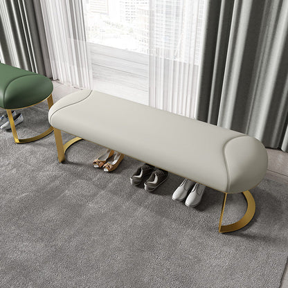 Rectangle 15.7" Wide Entryway Bench Cushioned Upholstered Seating Bench Light Grey Clearhalo 'Benches' 'Chairs & Seating' 'furn' 'furn_benches' 'Furniture' 'Living Room Furniture' 6101912