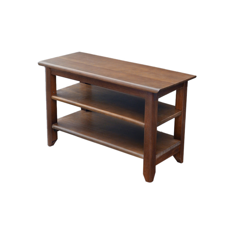 Contemporary Seating Bench Solid Wood Rectangle Bench with Storage Nut-Brown Clearhalo 'Benches' 'Chairs & Seating' 'furn' 'furn_benches' 'Furniture' 'Living Room Furniture' 6101935