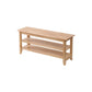 Contemporary Seating Bench Solid Wood Rectangle Bench with Storage 39.5"L x 12"W x 18"H Natural Clearhalo 'Benches' 'Chairs & Seating' 'furn' 'furn_benches' 'Furniture' 'Living Room Furniture' 6101936