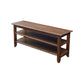 Contemporary Seating Bench Solid Wood Rectangle Bench with Storage Nut-Brown Clearhalo 'Benches' 'Chairs & Seating' 'furn' 'furn_benches' 'Furniture' 'Living Room Furniture' 6101939