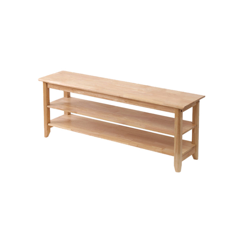 Contemporary Seating Bench Solid Wood Rectangle Bench with Storage 47"L x 12"W x 18"H Natural Clearhalo 'Benches' 'Chairs & Seating' 'furn' 'furn_benches' 'Furniture' 'Living Room Furniture' 6101941