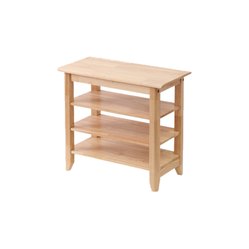 Contemporary Seating Bench Solid Wood Rectangle Bench with Storage 24"L x 12"W x 22"H Natural Clearhalo 'Benches' 'Chairs & Seating' 'furn' 'furn_benches' 'Furniture' 'Living Room Furniture' 6101943