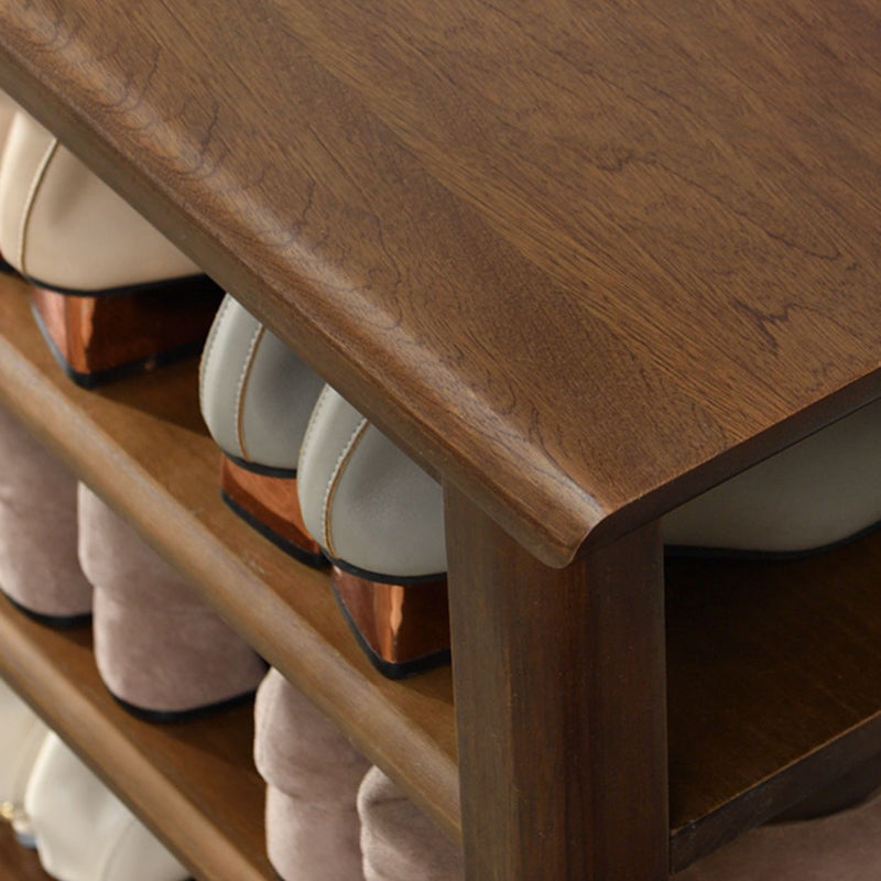 Contemporary Seating Bench Solid Wood Rectangle Bench with Storage Clearhalo 'Benches' 'Chairs & Seating' 'furn' 'furn_benches' 'Furniture' 'Living Room Furniture' 6101946