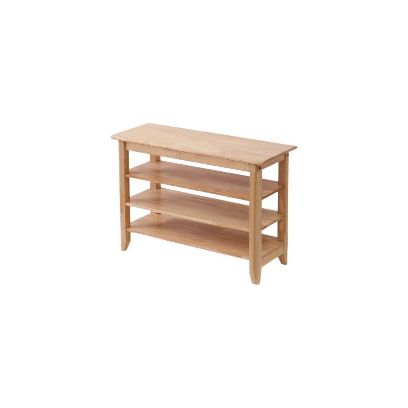 Contemporary Seating Bench Solid Wood Rectangle Bench with Storage 31.5"L x 12"W x 22"H Natural Clearhalo 'Benches' 'Chairs & Seating' 'furn' 'furn_benches' 'Furniture' 'Living Room Furniture' 6101947