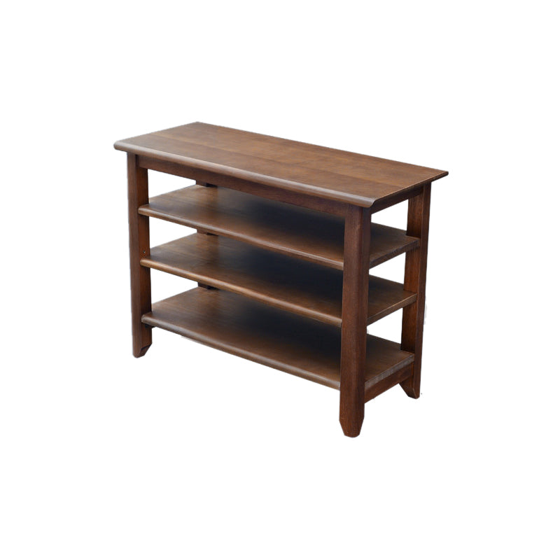 Contemporary Seating Bench Solid Wood Rectangle Bench with Storage 31.5"L x 12"W x 22"H Nut-Brown Clearhalo 'Benches' 'Chairs & Seating' 'furn' 'furn_benches' 'Furniture' 'Living Room Furniture' 6101949