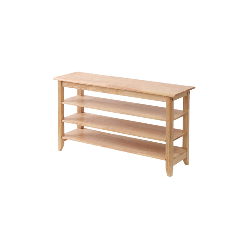 Contemporary Seating Bench Solid Wood Rectangle Bench with Storage 39.5"L x 12"W x 22"H Natural Clearhalo 'Benches' 'Chairs & Seating' 'furn' 'furn_benches' 'Furniture' 'Living Room Furniture' 6101951