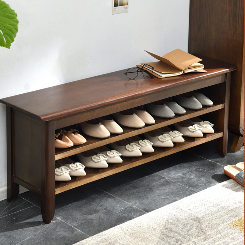 Contemporary Seating Bench Solid Wood Rectangle Bench with Storage Clearhalo 'Benches' 'Chairs & Seating' 'furn' 'furn_benches' 'Furniture' 'Living Room Furniture' 6101952