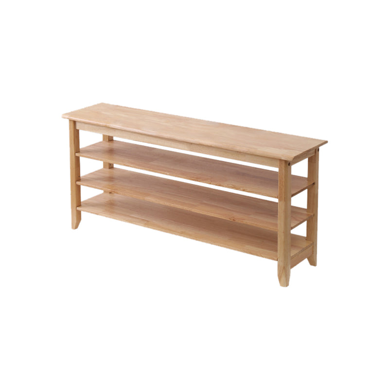 Contemporary Seating Bench Solid Wood Rectangle Bench with Storage 47"L x 12"W x 22"H Natural Clearhalo 'Benches' 'Chairs & Seating' 'furn' 'furn_benches' 'Furniture' 'Living Room Furniture' 6101953