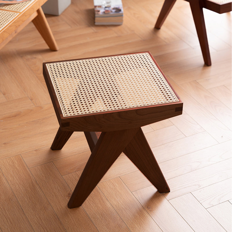 Rectangle 17.7" Wide Seating Bench Solid Wood Entryway Bench in Oak 16"L x 18"W x 18"H Nut-Brown Clearhalo 'Benches' 'Chairs & Seating' 'furn' 'furn_benches' 'Furniture' 'Living Room Furniture' 6101975