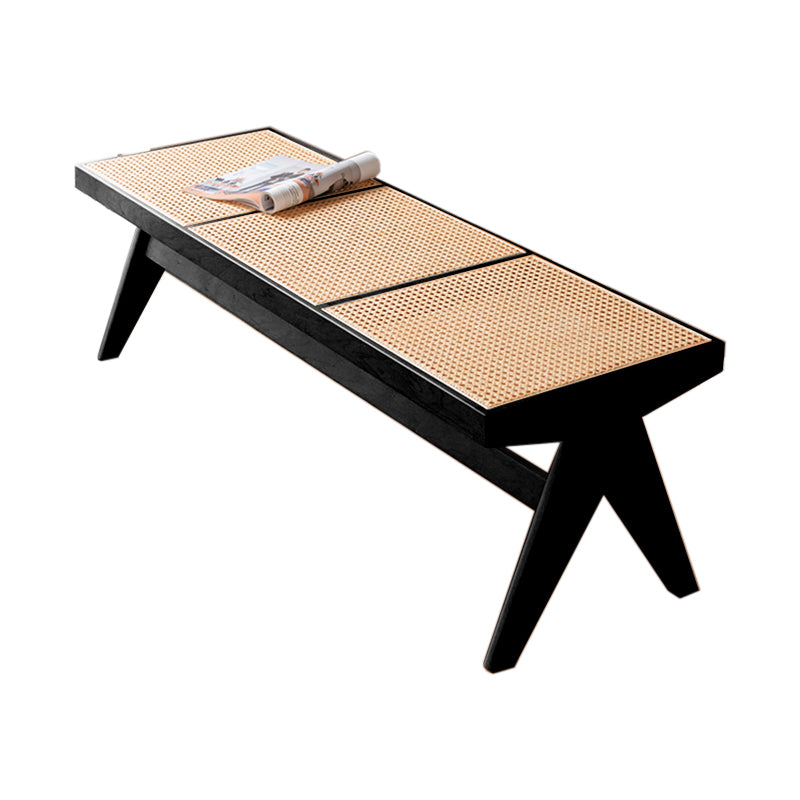 Rectangle 17.7" Wide Seating Bench Solid Wood Entryway Bench in Oak Clearhalo 'Benches' 'Chairs & Seating' 'furn' 'furn_benches' 'Furniture' 'Living Room Furniture' 6101978