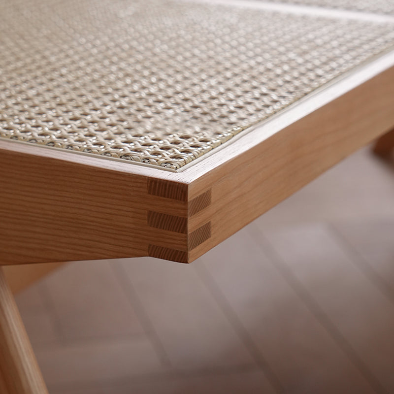 Rectangle 17.7" Wide Seating Bench Solid Wood Entryway Bench in Oak Clearhalo 'Benches' 'Chairs & Seating' 'furn' 'furn_benches' 'Furniture' 'Living Room Furniture' 6101982