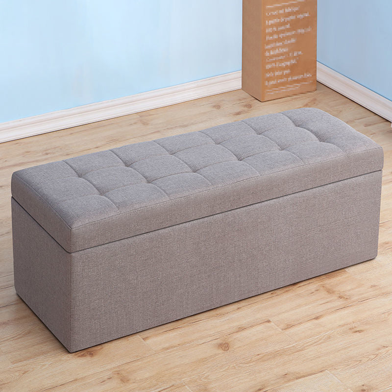 15.7" H Modern Cushioned Entryway Bench Upholstered Seating Bench Light Gray Clearhalo 'Benches' 'Chairs & Seating' 'furn' 'furn_benches' 'Furniture' 'Living Room Furniture' 6101995