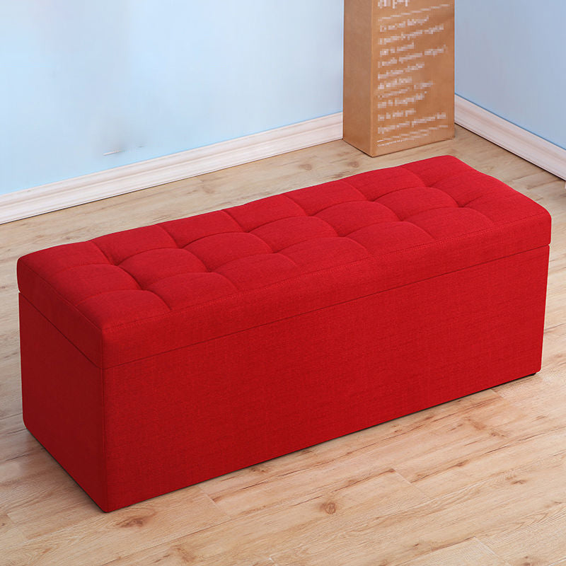 15.7" H Modern Cushioned Entryway Bench Upholstered Seating Bench Red Clearhalo 'Benches' 'Chairs & Seating' 'furn' 'furn_benches' 'Furniture' 'Living Room Furniture' 6101998