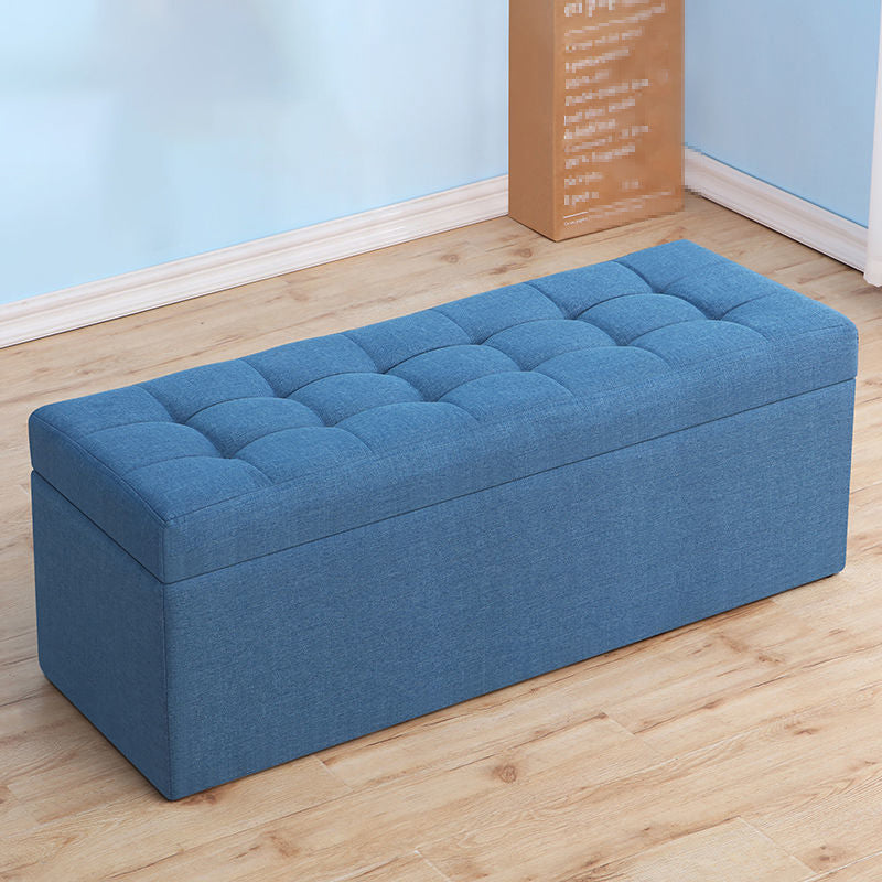 15.7" H Modern Cushioned Entryway Bench Upholstered Seating Bench Blue Clearhalo 'Benches' 'Chairs & Seating' 'furn' 'furn_benches' 'Furniture' 'Living Room Furniture' 6102001