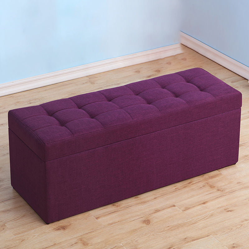 15.7" H Modern Cushioned Entryway Bench Upholstered Seating Bench Purple Clearhalo 'Benches' 'Chairs & Seating' 'furn' 'furn_benches' 'Furniture' 'Living Room Furniture' 6102003