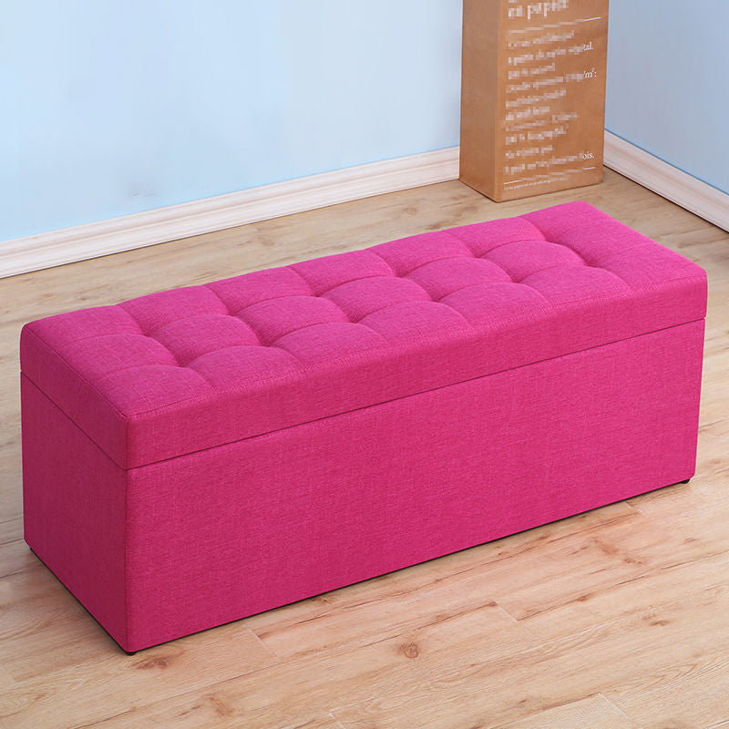 15.7" H Modern Cushioned Entryway Bench Upholstered Seating Bench Rose Red Clearhalo 'Benches' 'Chairs & Seating' 'furn' 'furn_benches' 'Furniture' 'Living Room Furniture' 6102004