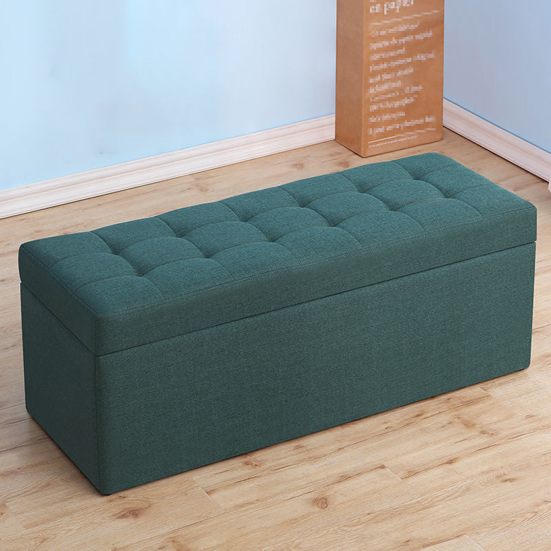15.7" H Modern Cushioned Entryway Bench Upholstered Seating Bench Blackish Green Clearhalo 'Benches' 'Chairs & Seating' 'furn' 'furn_benches' 'Furniture' 'Living Room Furniture' 6102009