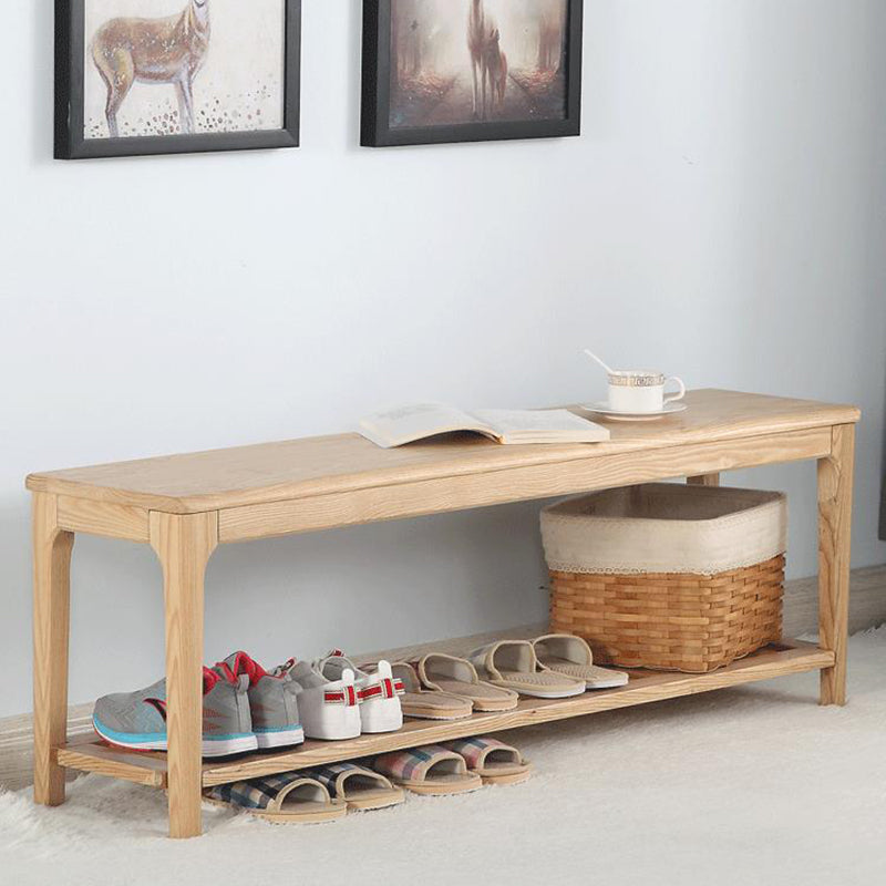 Rectangle 11.8" Wide Seating Bench Solid Wood Entryway Bench Clearhalo 'Benches' 'Chairs & Seating' 'furn' 'furn_benches' 'Furniture' 'Living Room Furniture' 6102030
