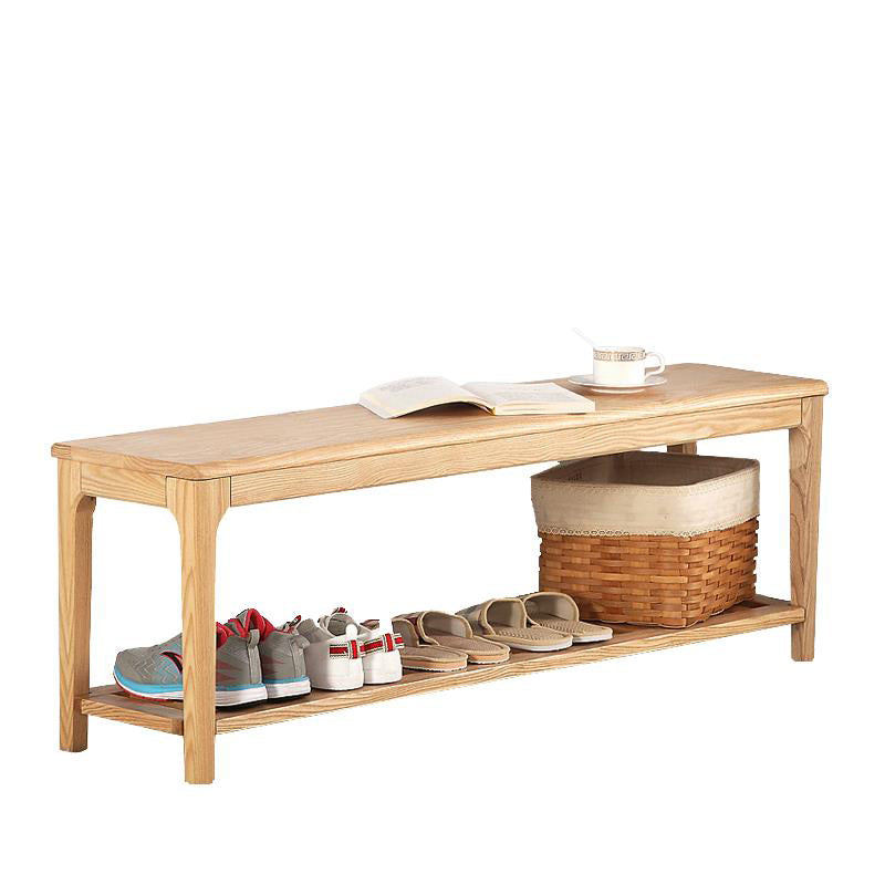 Rectangle 11.8" Wide Seating Bench Solid Wood Entryway Bench Clearhalo 'Benches' 'Chairs & Seating' 'furn' 'furn_benches' 'Furniture' 'Living Room Furniture' 6102035