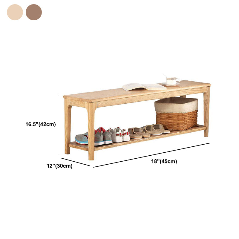 Rectangle 11.8" Wide Seating Bench Solid Wood Entryway Bench Clearhalo 'Benches' 'Chairs & Seating' 'furn' 'furn_benches' 'Furniture' 'Living Room Furniture' 6102041