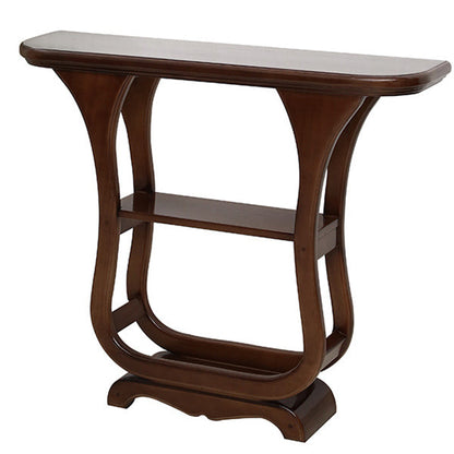 33.46" Tall Half Moon Accent Table Solid Wood Console Table for Hall 31"L x 10"W x 33"H Clearhalo 'Console Tables' 'console_tables' 'Entry & Mudroom Furniture' 'furn' 'furn_console_tables' 'Furniture' 6102093