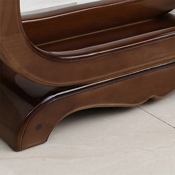 33.46" Tall Half Moon Accent Table Solid Wood Console Table for Hall Clearhalo 'Console Tables' 'console_tables' 'Entry & Mudroom Furniture' 'furn' 'furn_console_tables' 'Furniture' 6102096