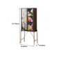 Contemporary Metal Display Stand Glass Doors Display Cabinet with Door
