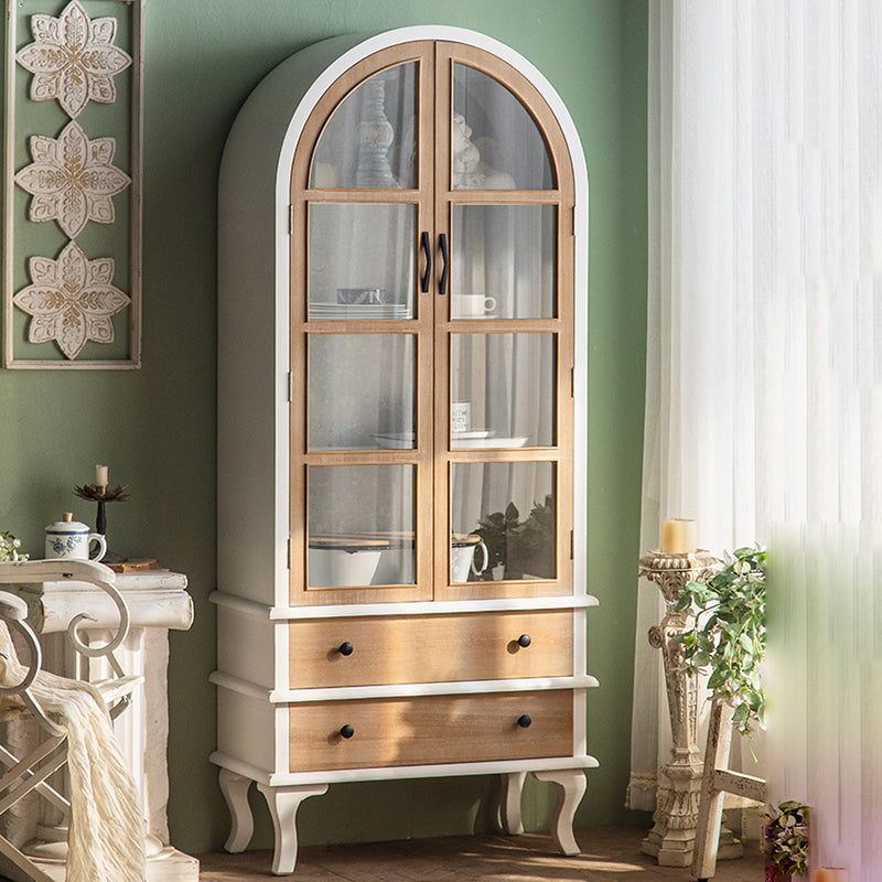 Traditionele houten kast met meerdere plankweergave Buffet Cabinet met deur voor woonkamer