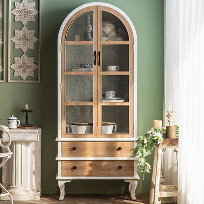 Traditionele houten kast met meerdere plankweergave Buffet Cabinet met deur voor woonkamer
