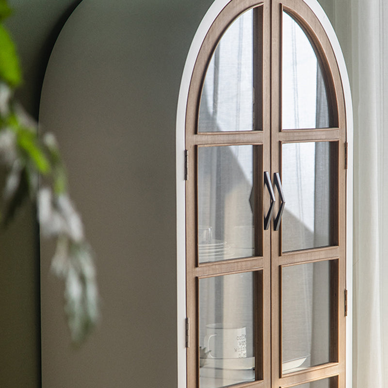 Traditionele houten kast met meerdere plankweergave Buffet Cabinet met deur voor woonkamer