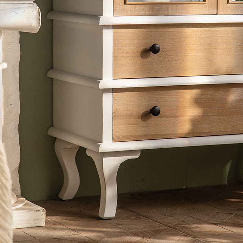 Traditionele houten kast met meerdere plankweergave Buffet Cabinet met deur voor woonkamer