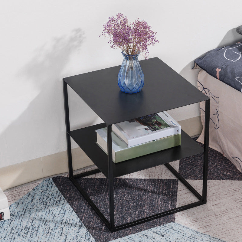 17,71 "tavolo da notte alto 2-scaffali in metallo cabidiere industriale