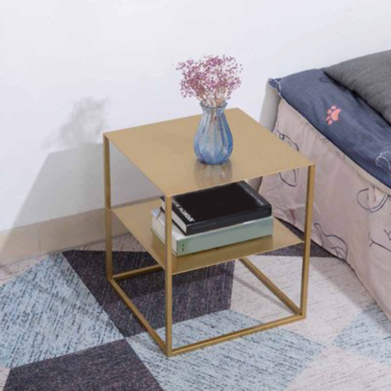 17,71 "tavolo da notte alto 2-scaffali in metallo cabidiere industriale