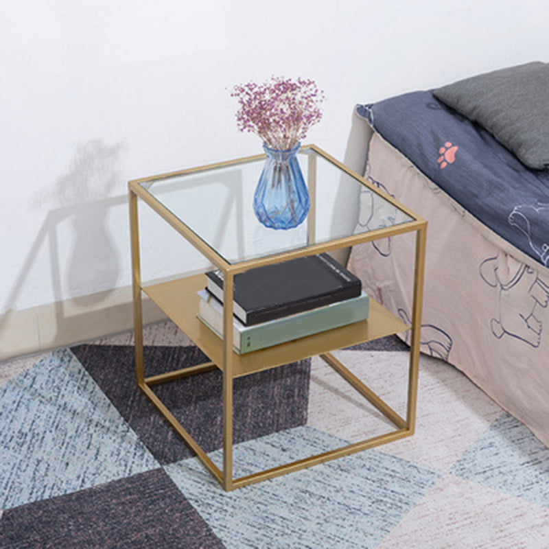 17,71 "tavolo da notte alto 2-scaffali in metallo cabidiere industriale