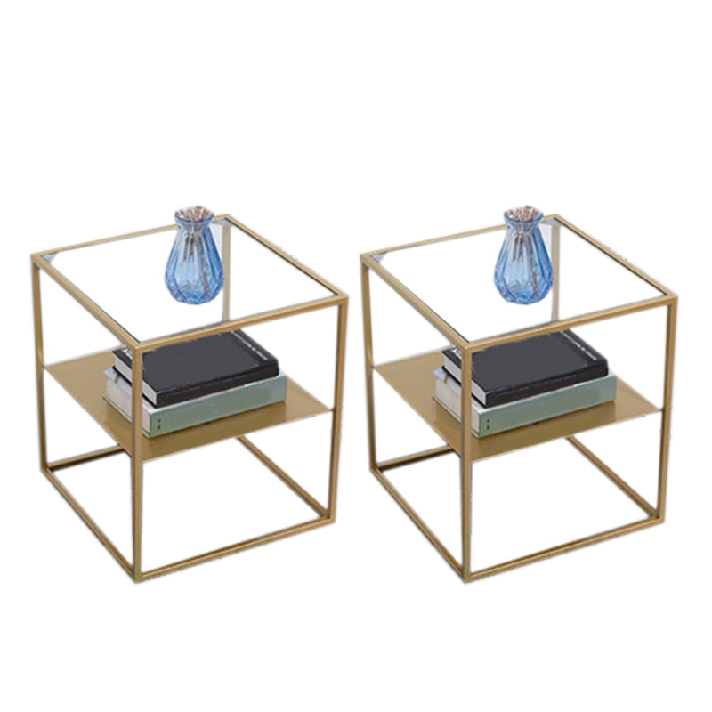 17,71 "tavolo da notte alto 2-scaffali in metallo cabidiere industriale