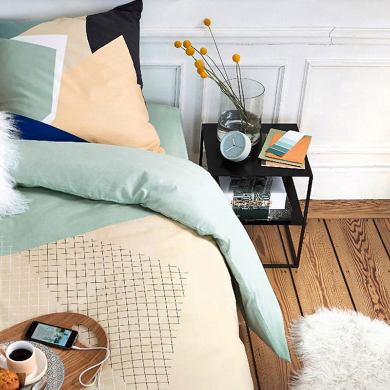 17,71 "tavolo da notte alto 2-scaffali in metallo cabidiere industriale