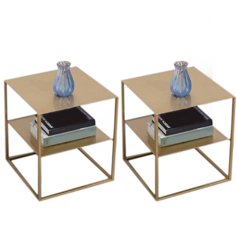 17,71 "tavolo da notte alto 2-scaffali in metallo cabidiere industriale