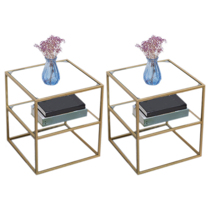 17,71 "tavolo da notte alto 2-scaffali in metallo cabidiere industriale