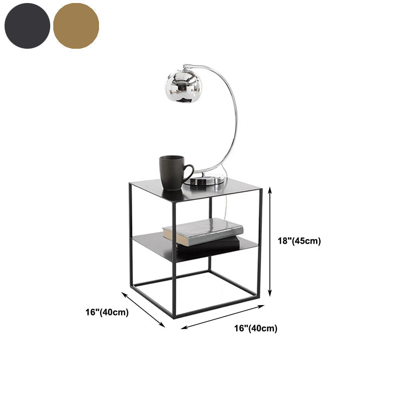 17,71 "tavolo da notte alto 2-scaffali in metallo cabidiere industriale