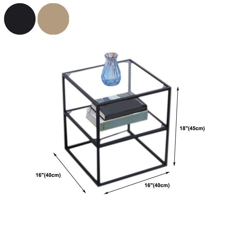 17,71 "tavolo da notte alto 2-scaffali in metallo cabidiere industriale