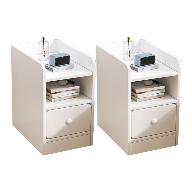 Moderia de madera de madera Night Bedside Gabinet con cajón para dormitorio