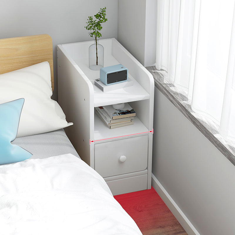 Moderia de madera de madera Night Bedside Gabinet con cajón para dormitorio