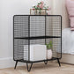Modern Metal Bedside Cabinet Open Storage Nightstand with Shelves Clearhalo 'Bedroom Furniture' 'furn' 'furn_night_stand' 'Furniture' 'night_stand' 'Nightstands' 6102347