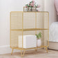 Modern Metal Bedside Cabinet Open Storage Nightstand with Shelves 24"L x 12"W x 28"H Gold 1 Piece Clearhalo 'Bedroom Furniture' 'furn' 'furn_night_stand' 'Furniture' 'night_stand' 'Nightstands' 6102349