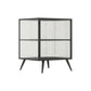 Modern Glass Door Night Table Metal Storage Nightstand for Bedroom Clearhalo 'Bedroom Furniture' 'furn' 'furn_night_stand' 'Furniture' 'night_stand' 'Nightstands' 6102379
