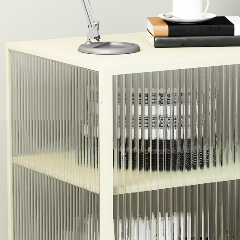 Modern Glass Door Night Table Metal Storage Nightstand for Bedroom Clearhalo 'Bedroom Furniture' 'furn' 'furn_night_stand' 'Furniture' 'night_stand' 'Nightstands' 6102381