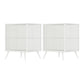 Modern Glass Door Night Table Metal Storage Nightstand for Bedroom White 2 Piece Set Right Clearhalo 'Bedroom Furniture' 'furn' 'furn_night_stand' 'Furniture' 'night_stand' 'Nightstands' 6102382