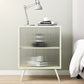 Modern Glass Door Night Table Metal Storage Nightstand for Bedroom Clearhalo 'Bedroom Furniture' 'furn' 'furn_night_stand' 'Furniture' 'night_stand' 'Nightstands' 6102388